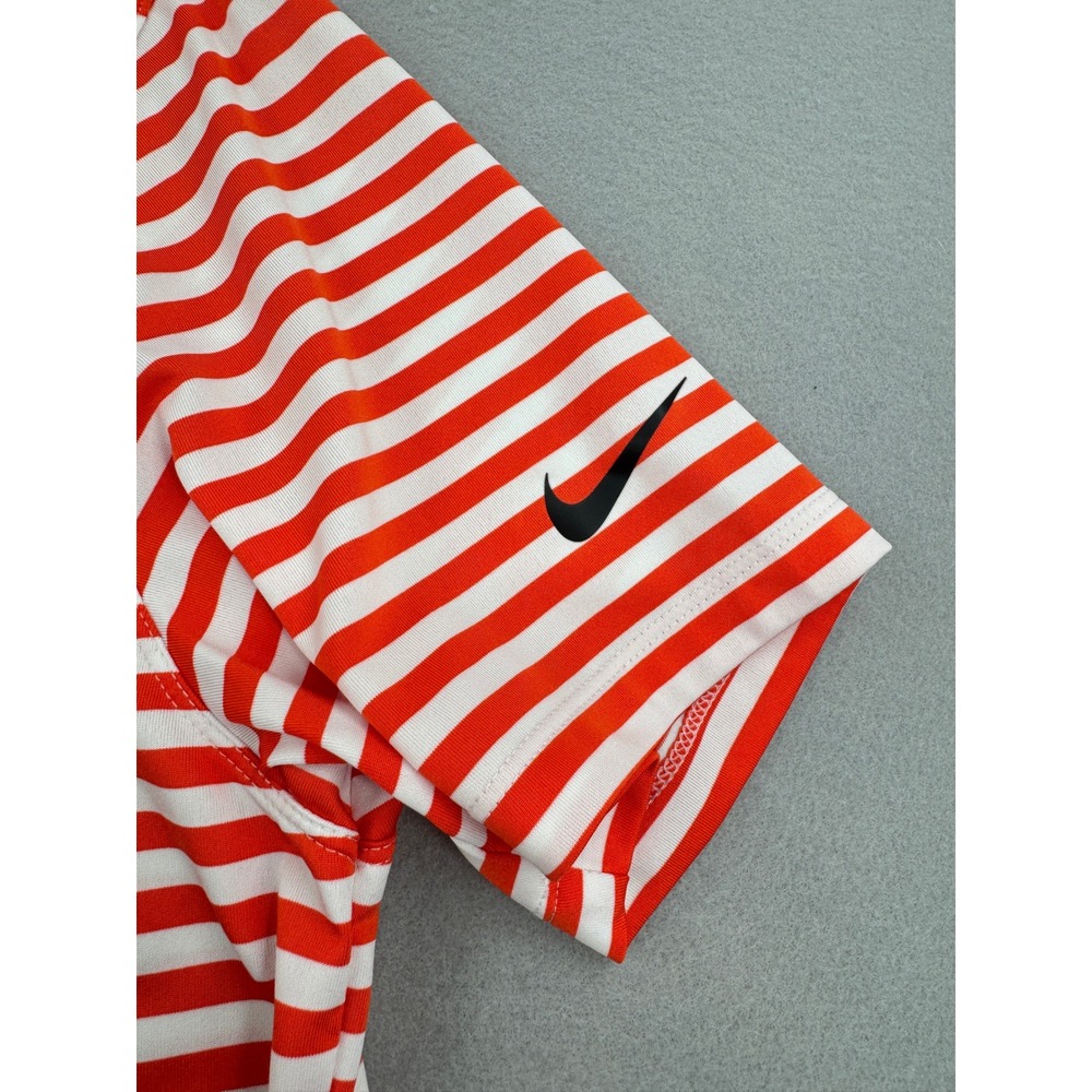 Nike Clemson Tigers 2018 National Champions Golf Polo Mens Medium Orange Striped - Picture 6 of 9